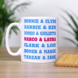 Tazza personalizzata – Coppie famose