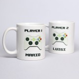 Tazze personalizzate - Player 1 & Player 2