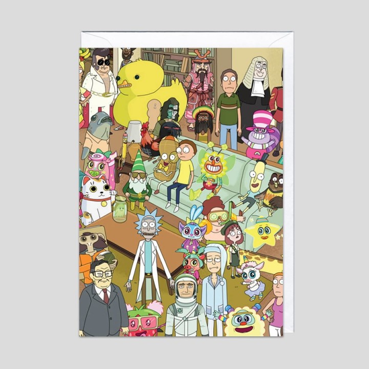 Biglietto di auguri Party Rick e Morty