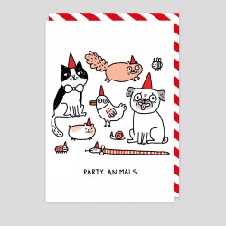 Biglietto di auguri Party Animals