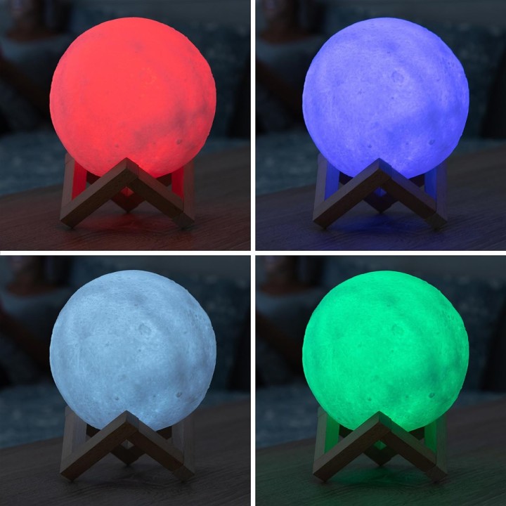 Lampada Luna multicolore