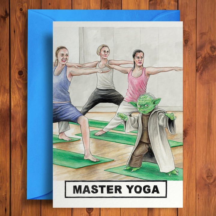 Biglietto di auguri Maestro Yoga