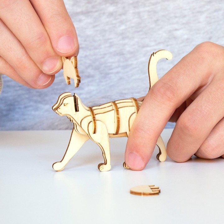 Puzzle 3D Gatto