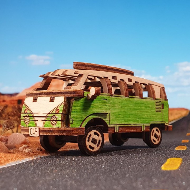 Mini puzzle 3D in legno Camper van