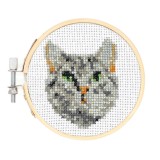 Mini gatto al punto croce