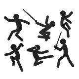 Action Stickers - Stickmen