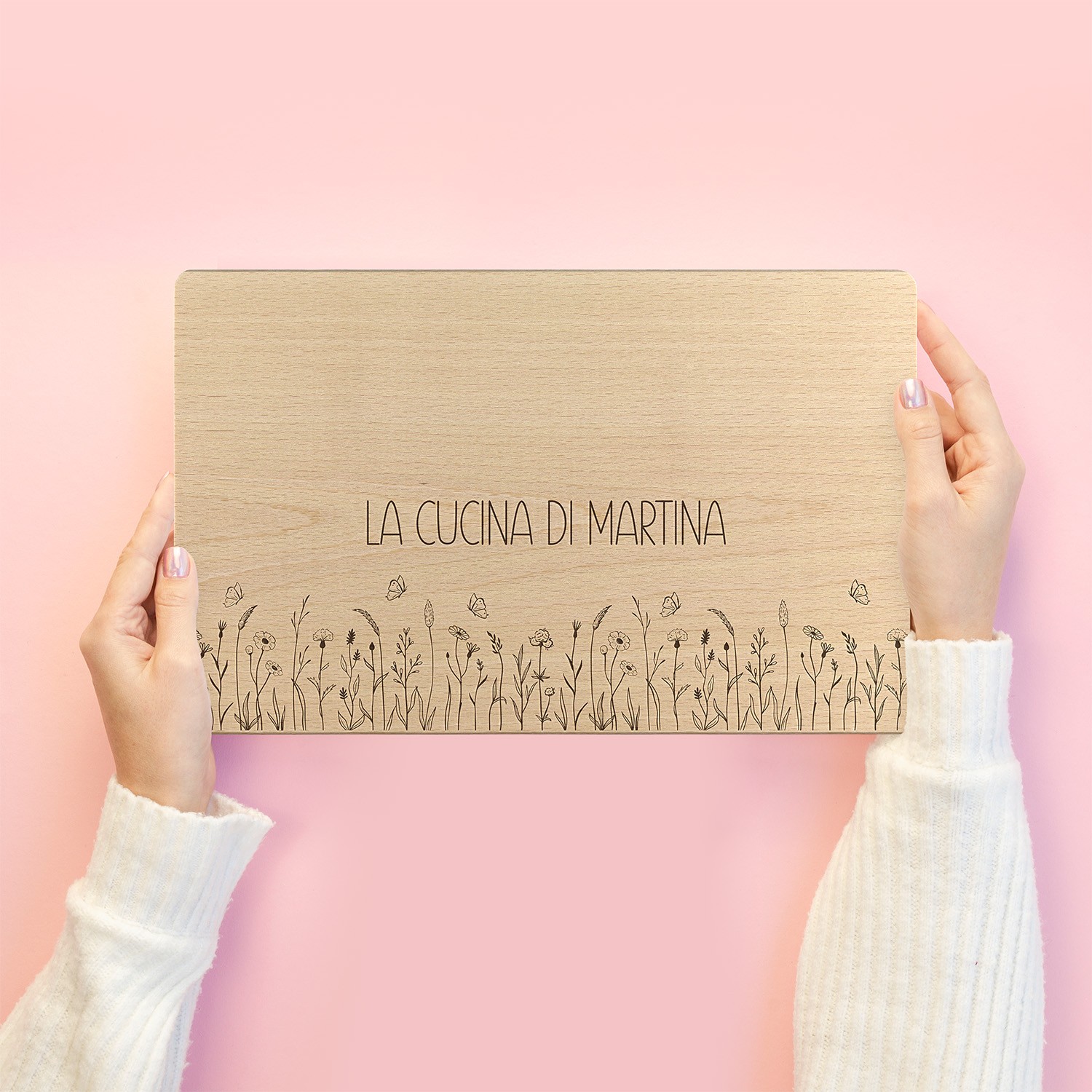 Tagliere personalizzato Prato fiorito