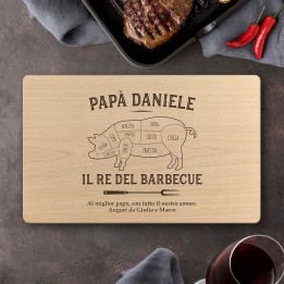 Tagliere personalizzato per Papà Re della griglia