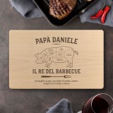 Tagliere personalizzato per Papà Re della griglia