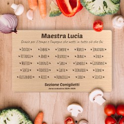 Tagliere personalizzato per Maestre Anno scolastico