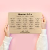 Tagliere personalizzato per Maestre Anno scolastico