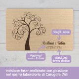 Tagliere personalizzato Albero dell'amore