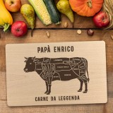 Tagliere personalizzato Tagli di carne bovina