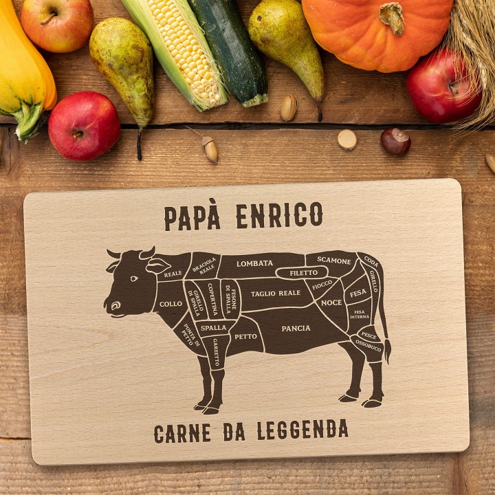 Tagliere personalizzato Tagli di carne bovina