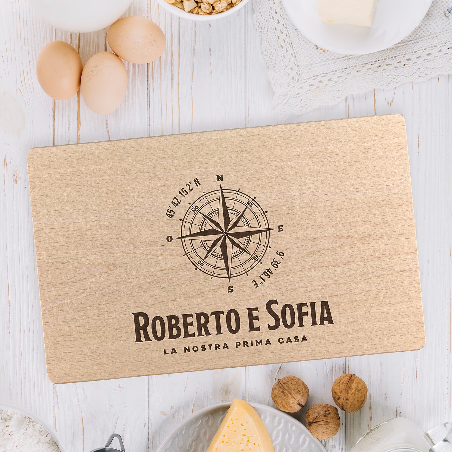 Tagliere personalizzato Rosa dei Venti
