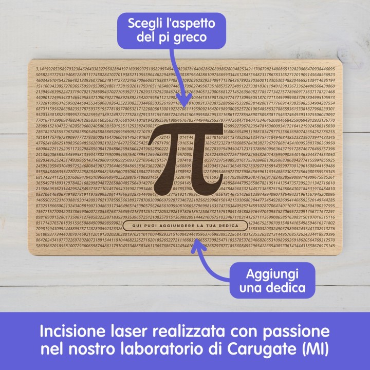 Tagliere personalizzato Pi Greco