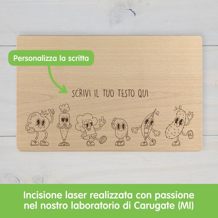 Tagliere personalizzato Verdure allegre
