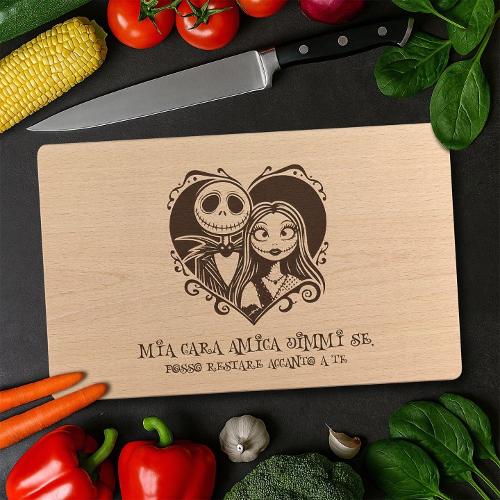 Tagliere personalizzato per coppie di Halloween