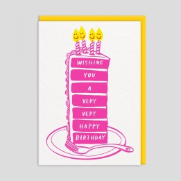 Biglietto di auguri di compleanno Fettona di torta