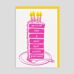 Biglietto di auguri di compleanno Fettona di torta