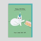 Biglietto di auguri Gatto VS Torta
