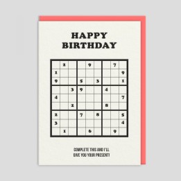 Biglietto di auguri di compleanno Sudoku