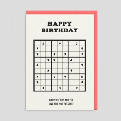 Biglietto di auguri di compleanno Sudoku