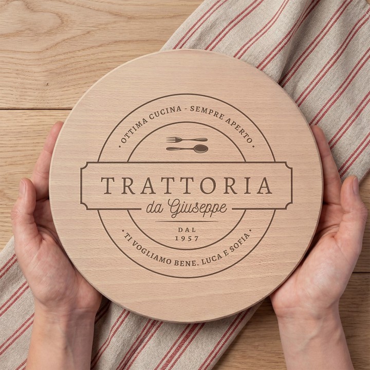 Tagliere personalizzato Ristorante di casa - rotondo
