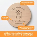 Tagliere personalizzato Casa dolce Casa - rotondo