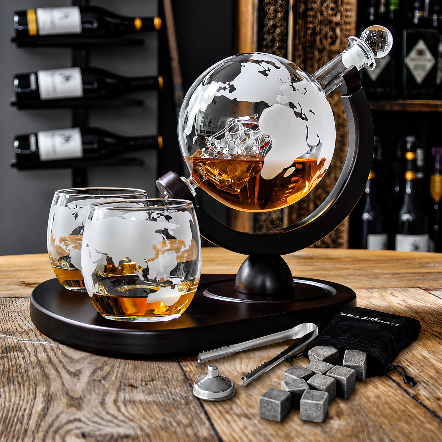 Set decanter Mappamondo