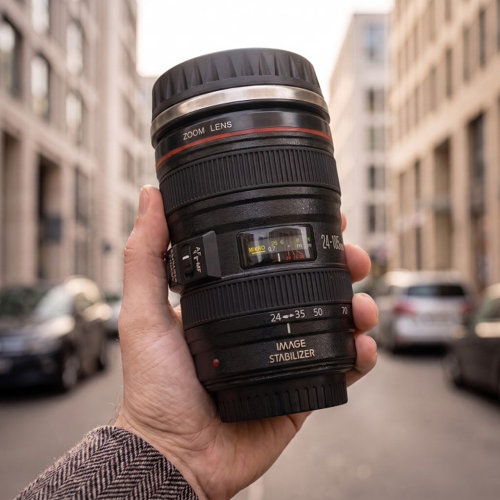 Thermos obiettivo fotografico