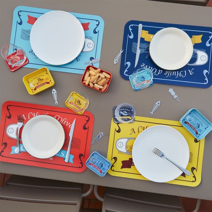 Tovagliette conserve in latta (set da 4)