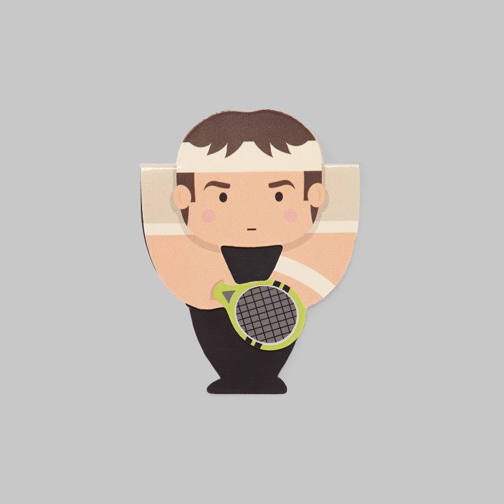Segnalibro magnetico Tennista