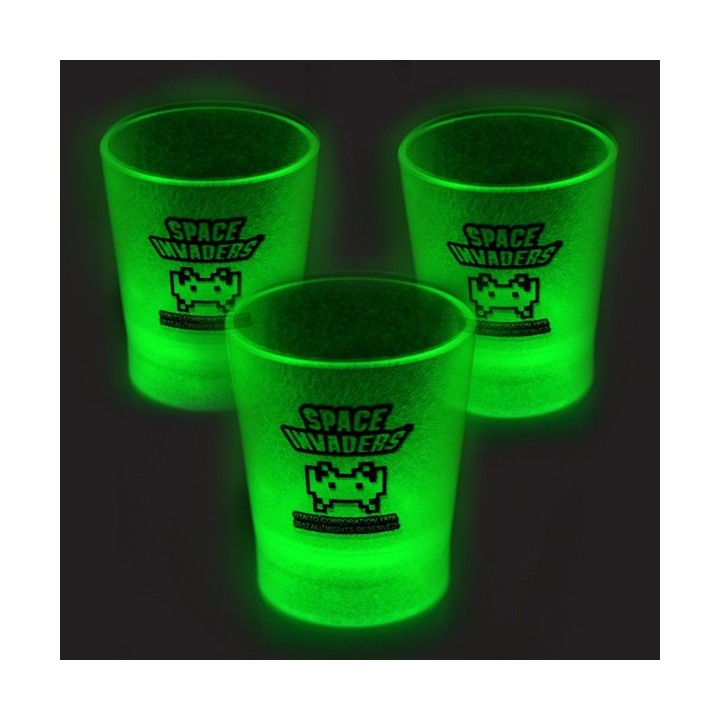 Bicchierini fluorescenti Space Invaders