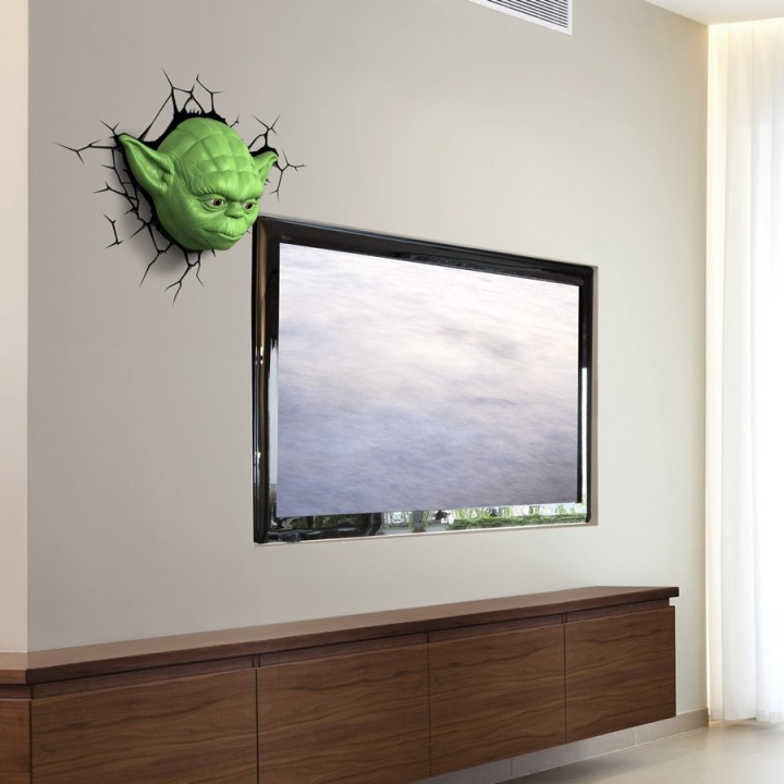 Luce da parete 3D Yoda