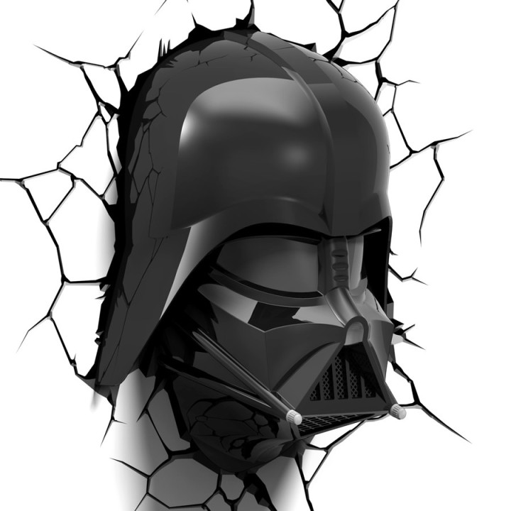 Luce da parete 3D Darth Vader