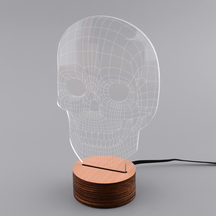 Light Art 3D - Teschio