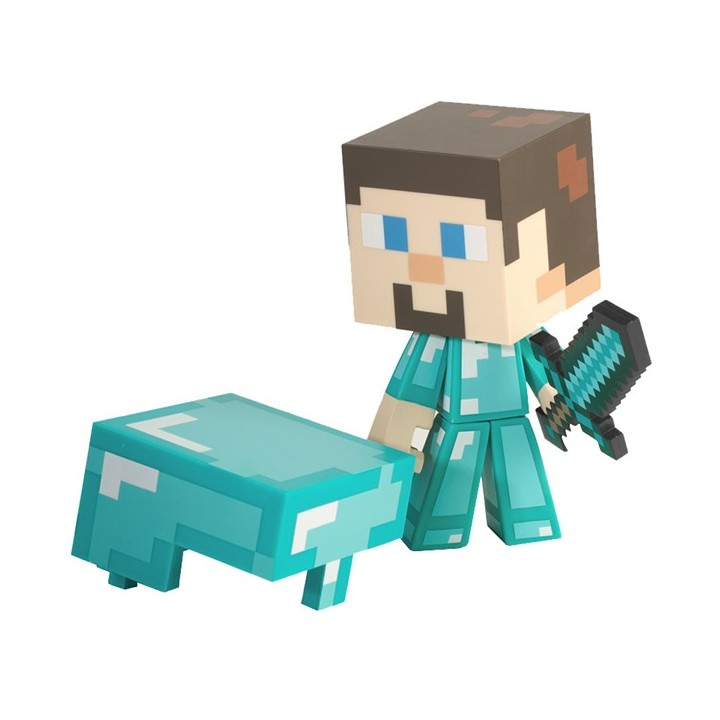 Action Figure Diamond Steve Minecraft