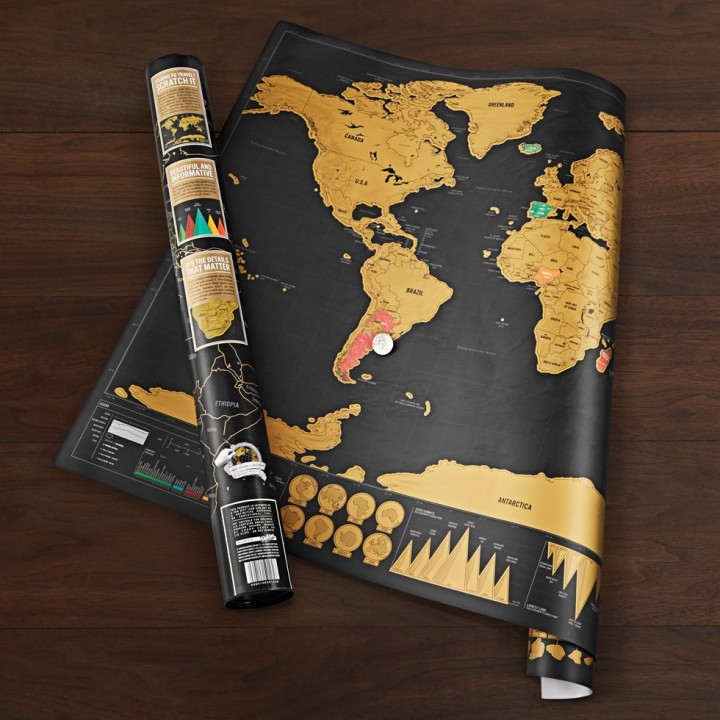Mappa del mondo da grattare Deluxe