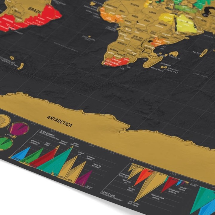 Mappa del mondo da grattare Deluxe