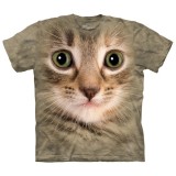 Maglietta Big Face Gatto Beige