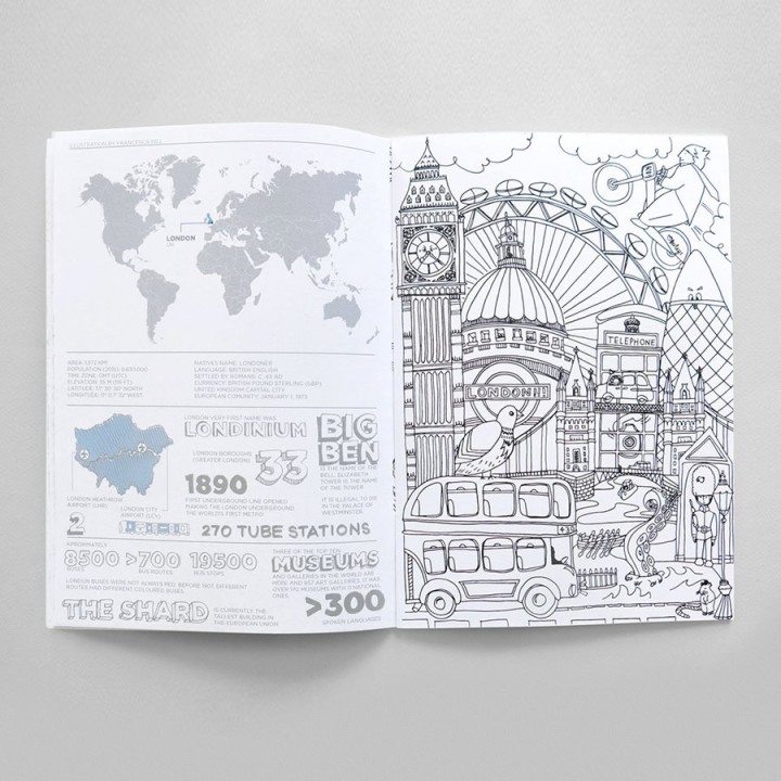 Libro da colorare Città del mondo