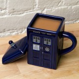 Mug Doctor Who TARDIS con coperchio