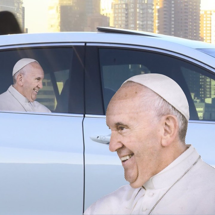 Adesivo da finestrino – Papa Francesco