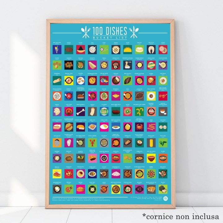 Poster 100 piatti da mangiare