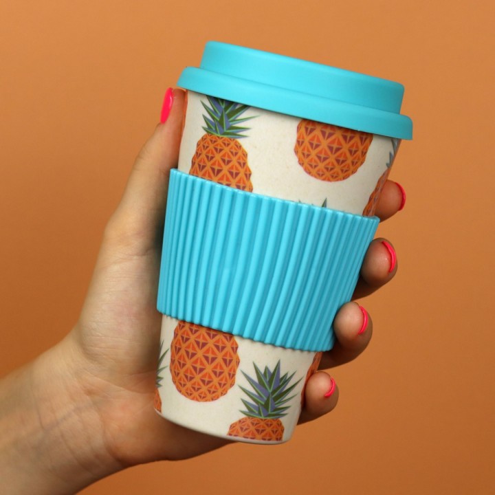 Tazza da viaggio in bambù – Ananas