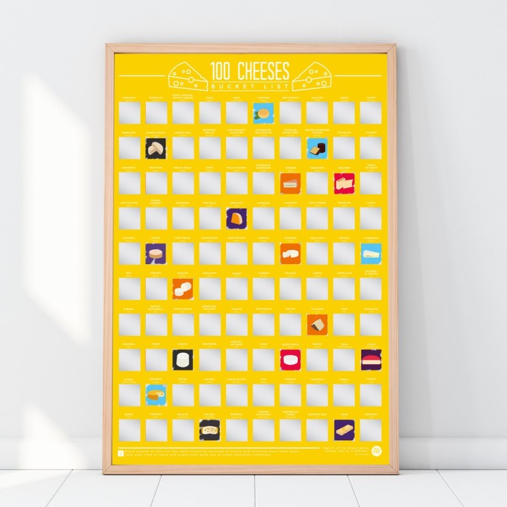 Poster 100 formaggi da mangiare