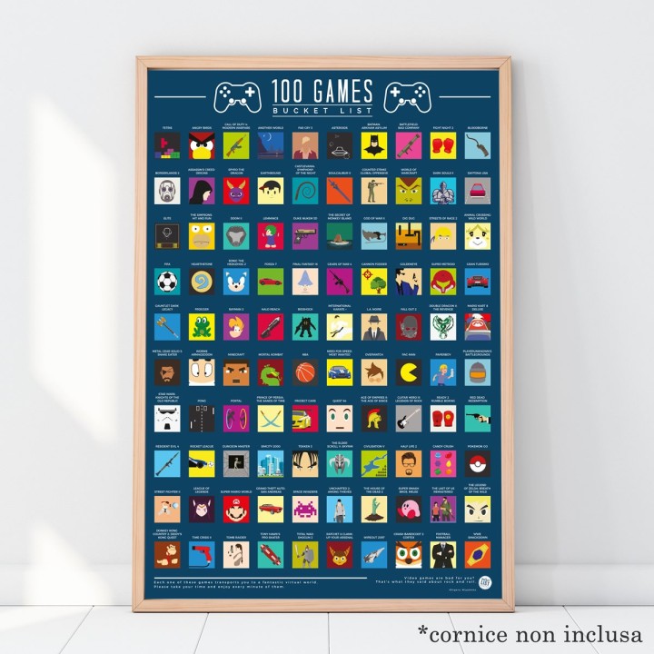 Poster 100 videogame da giocare