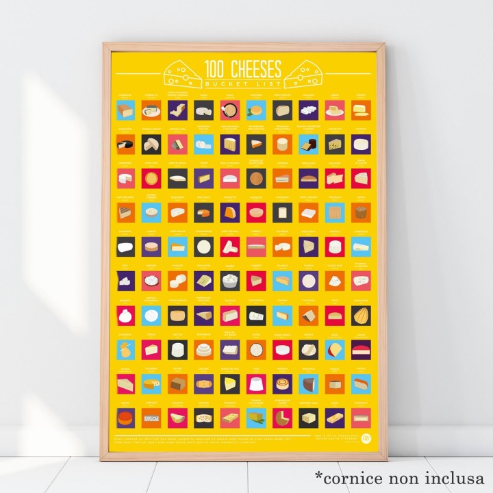 Poster 100 formaggi da mangiare