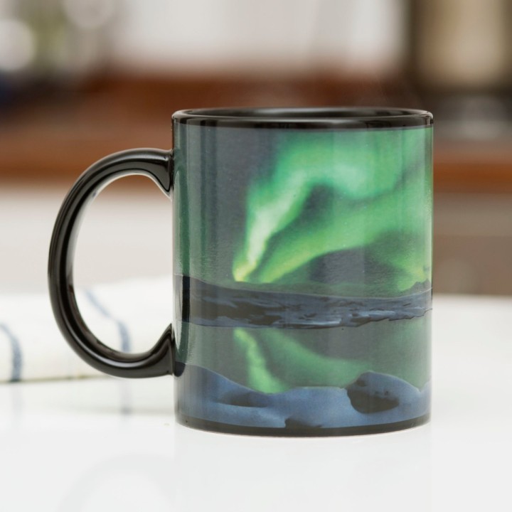 Mug termosensibile Aurora boreale
